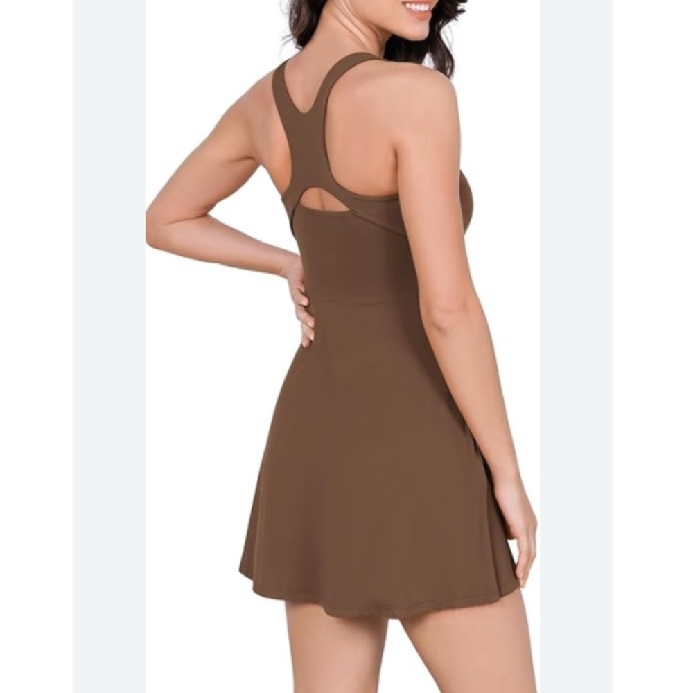 Girlfriend Collective Brown Mini Dress